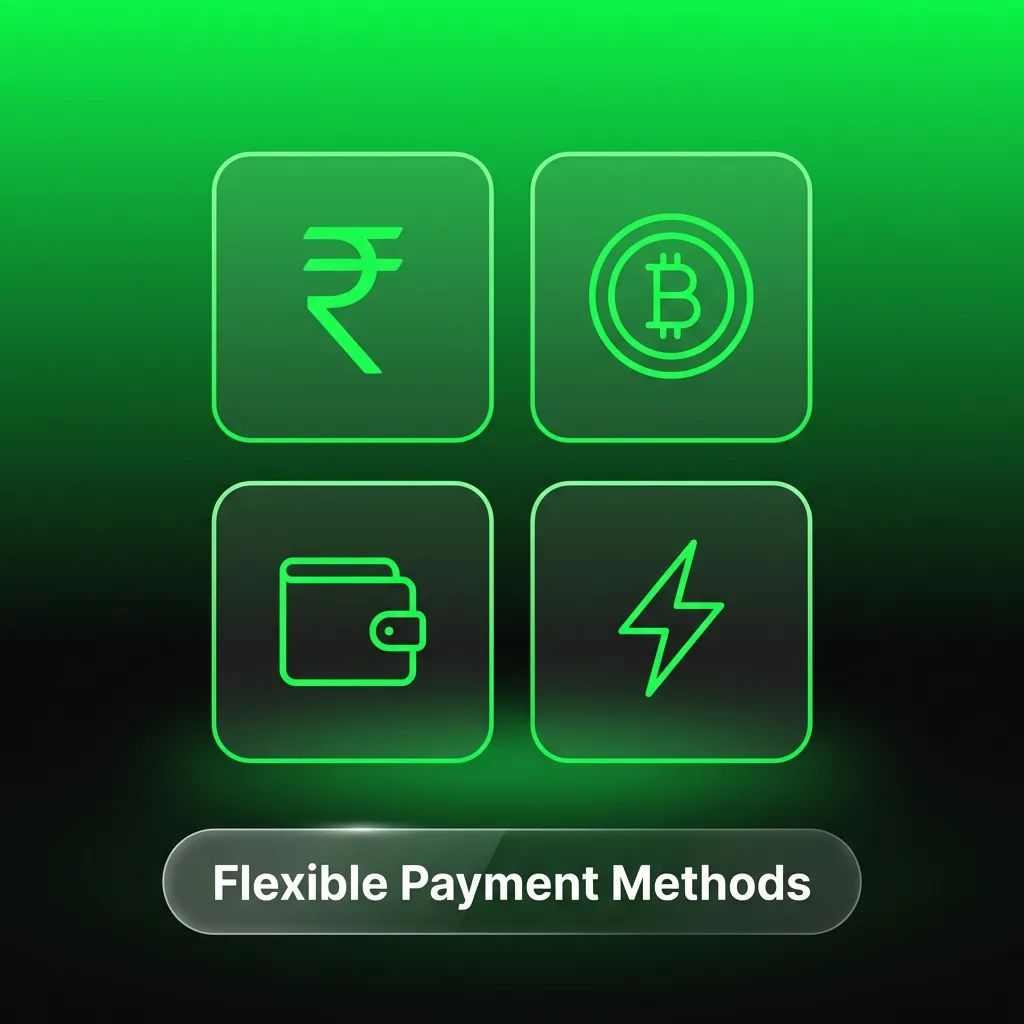 BC Game payment options including UPI, PayTM, GPay, crypto, and cards for Indian players with fast processing times.