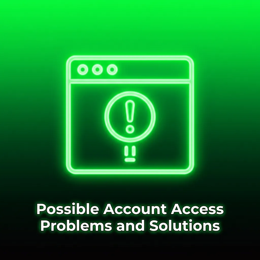 Troubleshooting guide showing common account access problems like forgotten passwords and locked accounts with their solutions