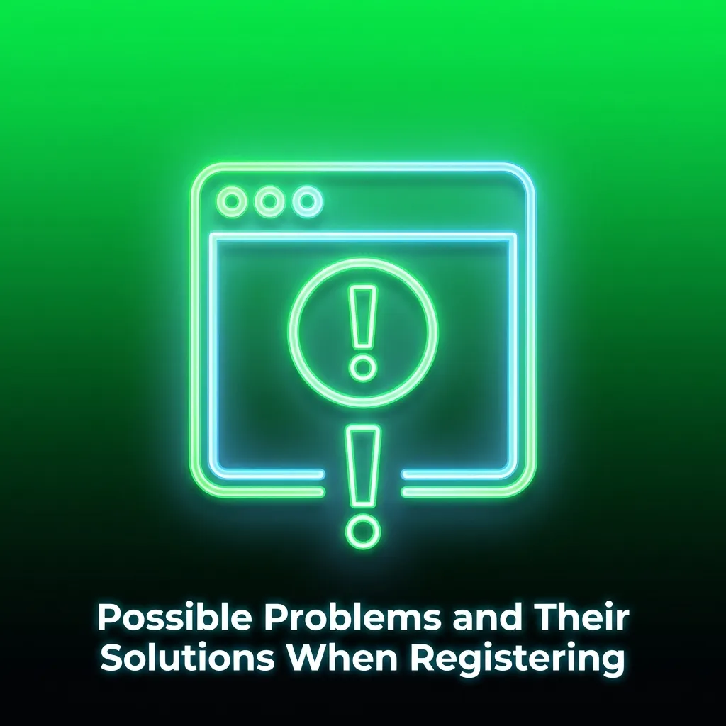 Table showing common registration problems and their solutions, including verification code, email, and phone number issues.
