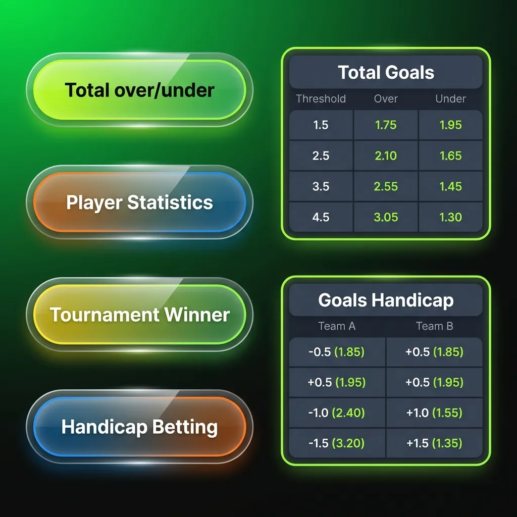 Diagram showing three betting types: Single Bet, Express Bet (Accumulator), and System Bet with risk and payout levels.