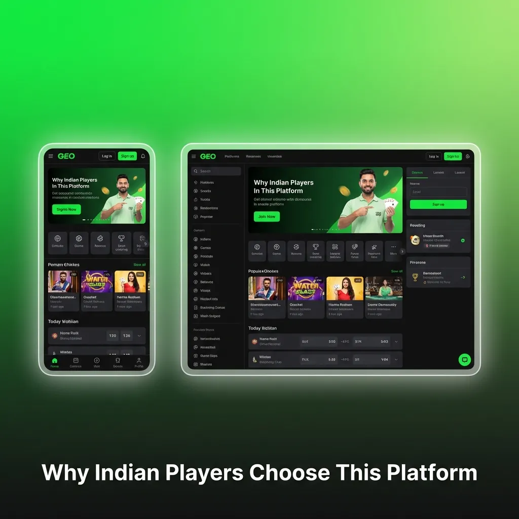 BC Game platform interface showing UPI, crypto payment options, and mobile app features for Indian players