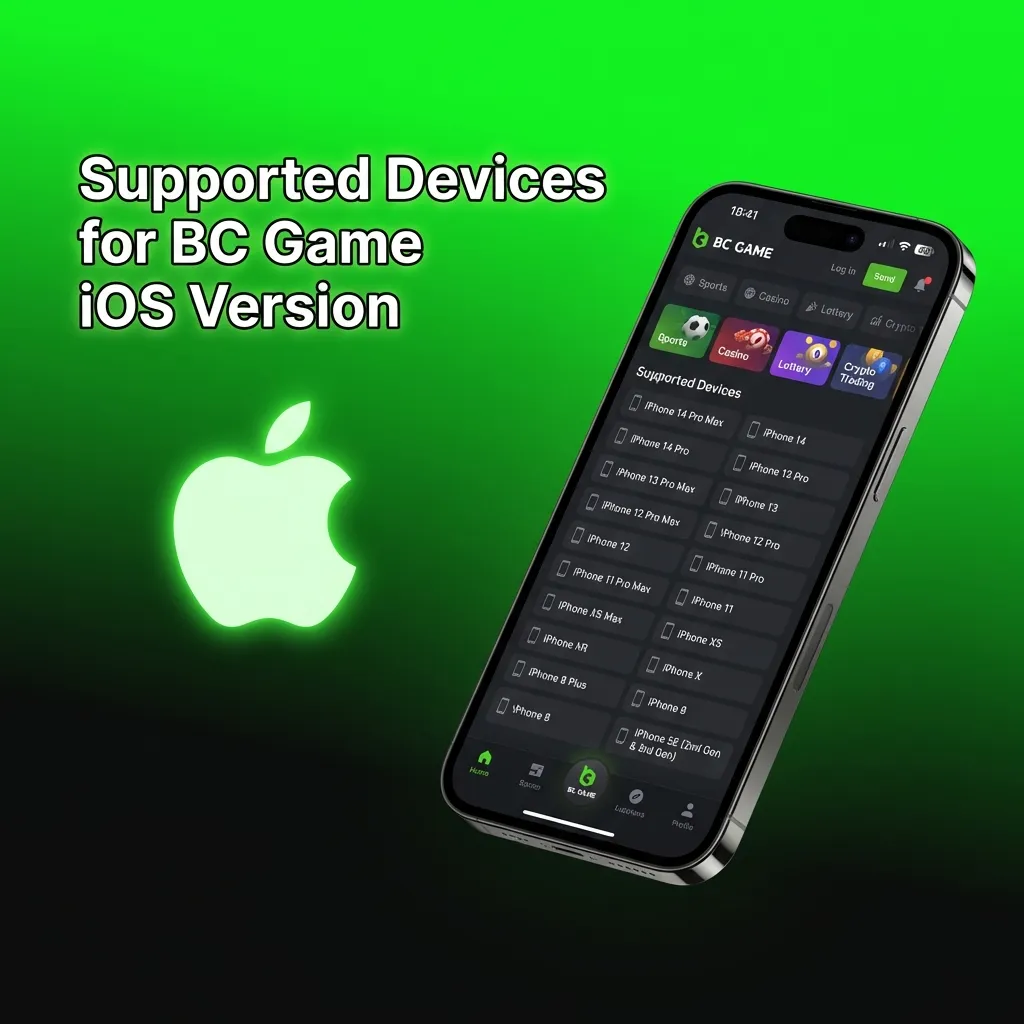 BC Game PWA compatible with iPhone models 11 through 15, including Pro, Max, and SE versions running iOS 12 or higher